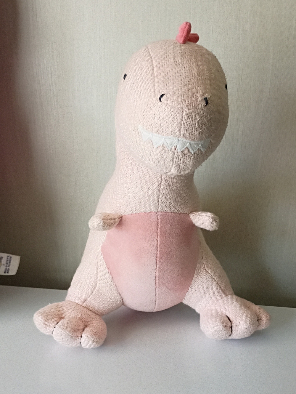 Pillowfort Pink Dinosaur Figural Plush